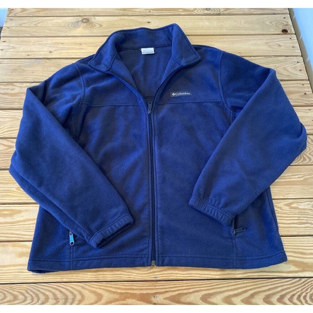 Columbia Fleece Jacket Size Large Men’s Navy Full Zip
